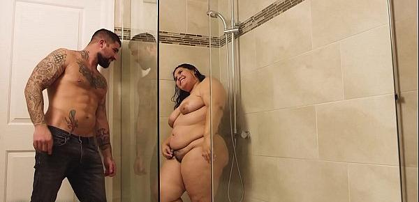  ADULT TIME BBW Karla Lane Steamy Shower Sex With Lover
